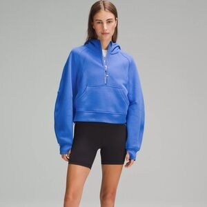 Scuba Oversized Funnel-Neck Half Zip (Blue Indigo)